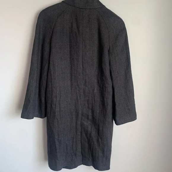 NEW Zara Linen blend Gray With Pockets Light Coat - Picture 4 of 7